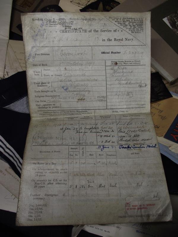 Huge Royal Navy, Petty Officer,1913-1942, Document and Photo Archive.. KIA 1943. — image 4