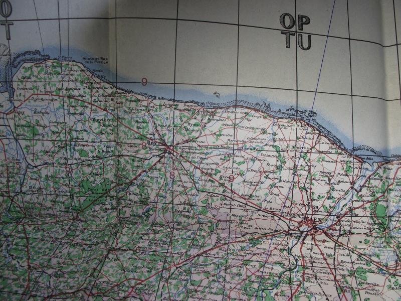 British 1943 Dated Map. Cherbourg & Caen. Normandy Invasion. — image 6