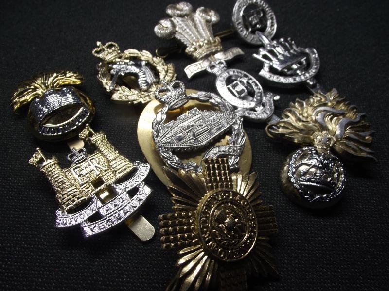 10 X British Military Anodised Regimental Cap Badges. — image 2