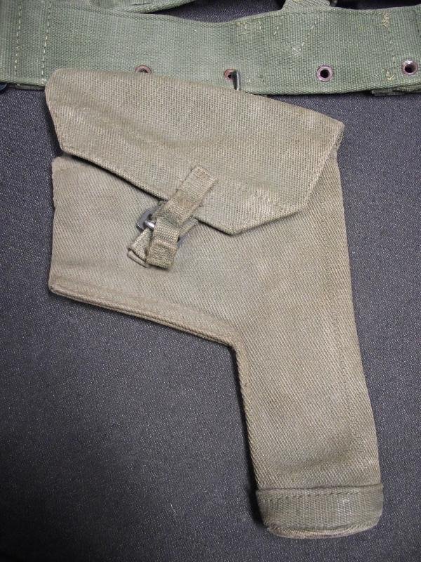 1945 Dated British 44 Pattern Pistol Holster and 44 Pattern Belt. — image 2