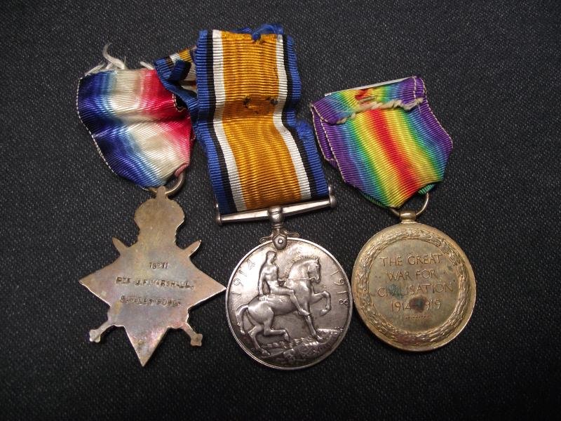 WW1 British,1914/15, South Wales Borderers Trio. Newport. — image 2