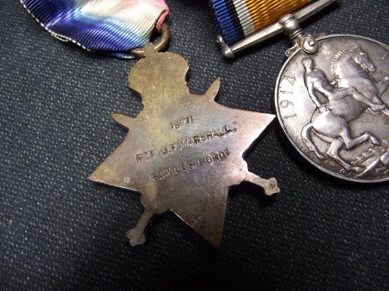 WW1 British,1914/15, South Wales Borderers Trio. Newport. — image 3