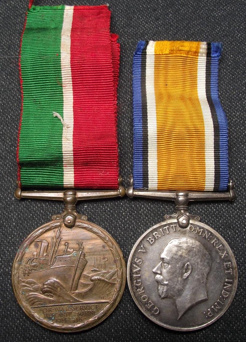WW1 British Mercantile Medal Pair. Newport. — image 2