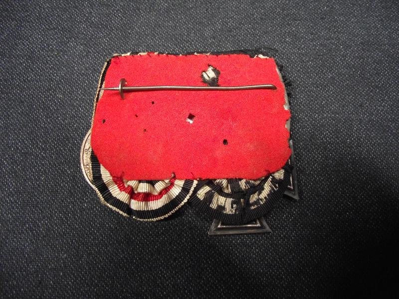 WW1 German Imperial Iron Cross Two Place Medal Bar. — image 4