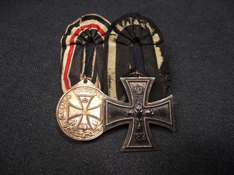 WW1 German Imperial Iron Cross Two Place Medal Bar. — image 5