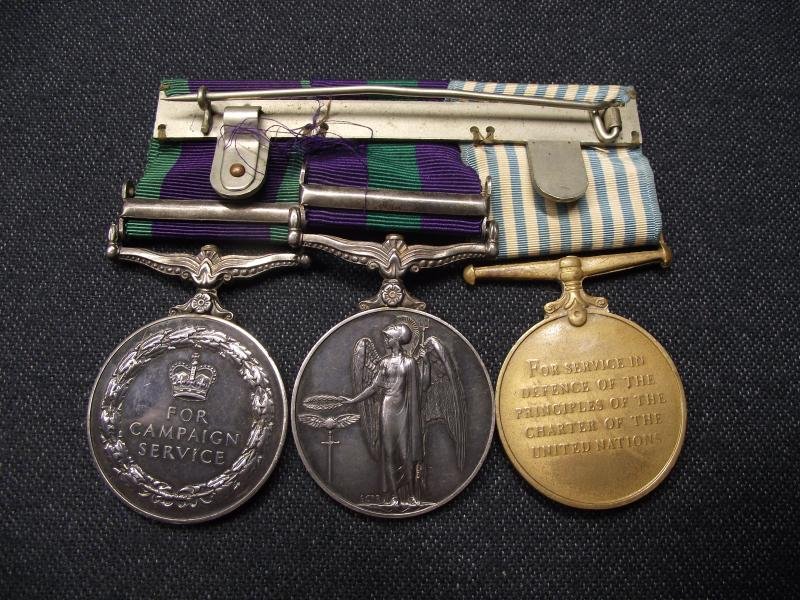 Mounted General Service Medal Pair and Korea United Nations Medal. — image 4
