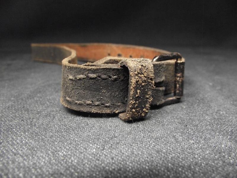 WW1 German Named and Infantry Regiment Marked Leather Equipment Strap. ILR. — image 3