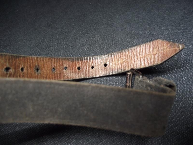 WW1 German Named and Infantry Regiment Marked Leather Equipment Strap. ILR. — image 5