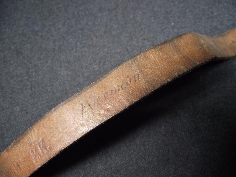 WW1 German Named and Infantry Regiment Marked Leather Equipment Strap. ILR. — image 7