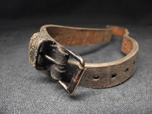 WW1 German Named and Infantry Regiment Marked Leather Equipment Strap. …