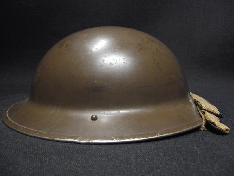 Scarce Early Matching 1939 Dated British MKII Steel Helmet — image 5
