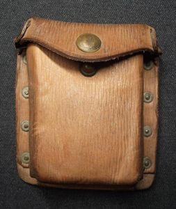WW2 Home Guard Officers 39 Pattern Leather Ammo Pouch.