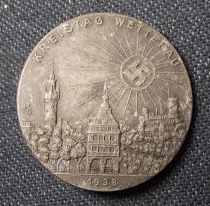 Kreistag Event Badge/Tinnie.Wetterau, 1938.