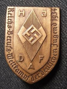 Hitler Youth Event Badge/Tinnie. Reichs- Berufs Wetkampfe ,1934. No59