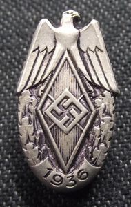 1936 Dated Hitler Youth Sports Participants Badge.