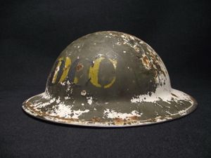 WW2 British MK2 ''DC''Steel Helmet. Decontamination Leader.