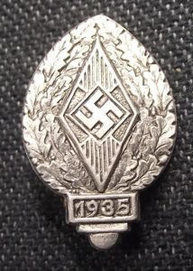 1935 Dated Hitler Youth Sports Participants Badge.