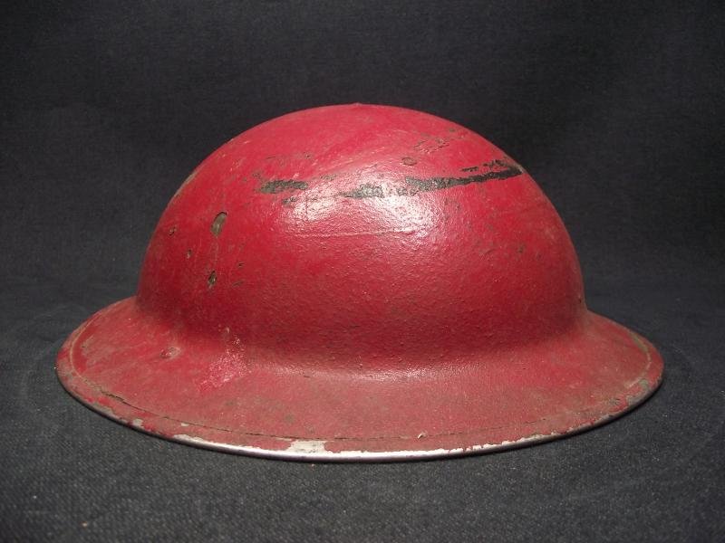 Red Painted 1941 Dated British Army MK2 Helmet. Army Fire Service? — image 3