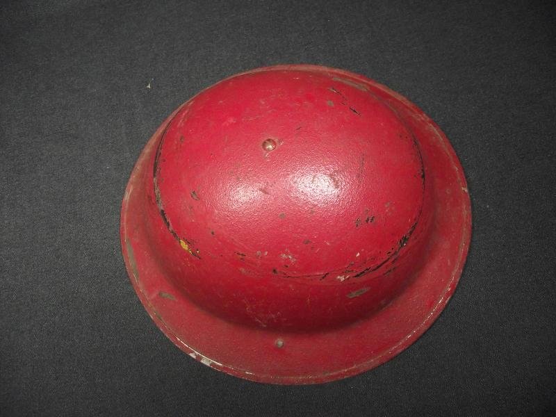 Red Painted 1941 Dated British Army MK2 Helmet. Army Fire Service? — image 6