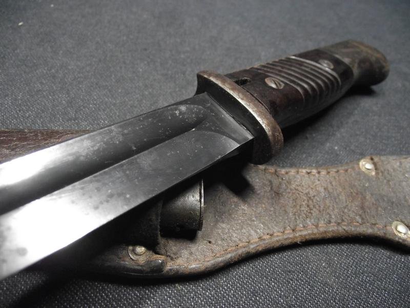 Rare WW2 German Matching Numbers K98 Bayonet and Leather Frog. Letter Code '' i '' Elite Diamant. — image 10