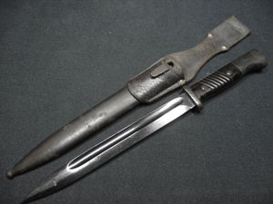 Rare WW2 German Matching Numbers K98 Bayonet and Leather Frog. …