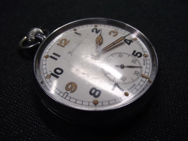 WW2 Helvetia British Army GS/TP Pocket Watch. — image 3