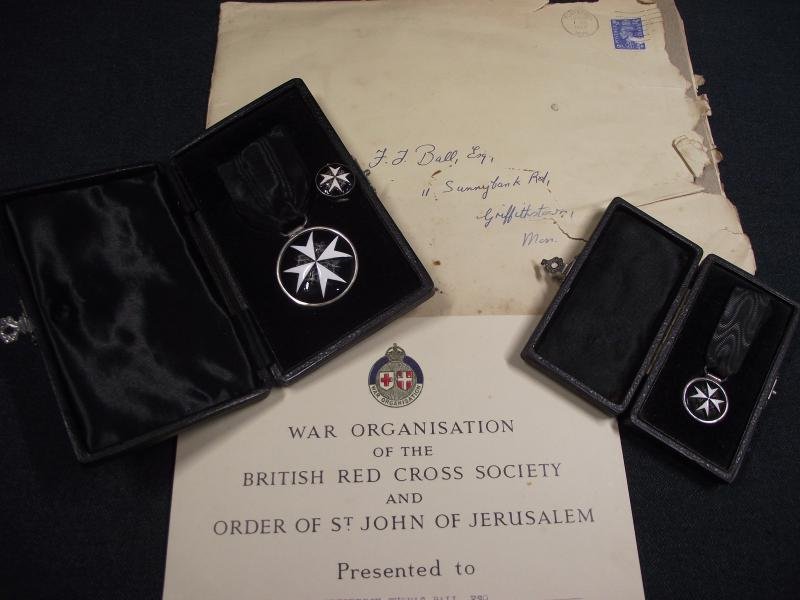 WW2 Order of St John's Serving Brother Medal Grouping. Griffithstown. — image 2
