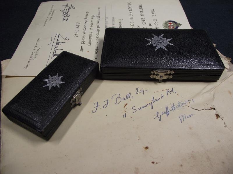WW2 Order of St John's Serving Brother Medal Grouping. Griffithstown. — image 6