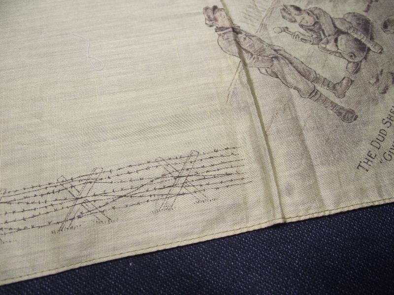 WW1 Bruce Bairnsfather ''Old Bill'' Silk Handkerchief. — image 4