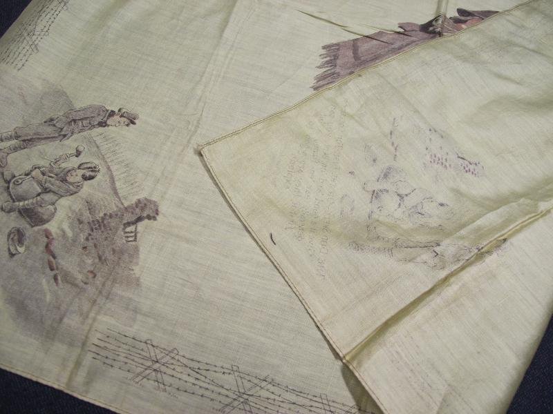 WW1 Bruce Bairnsfather ''Old Bill'' Silk Handkerchief. — image 5