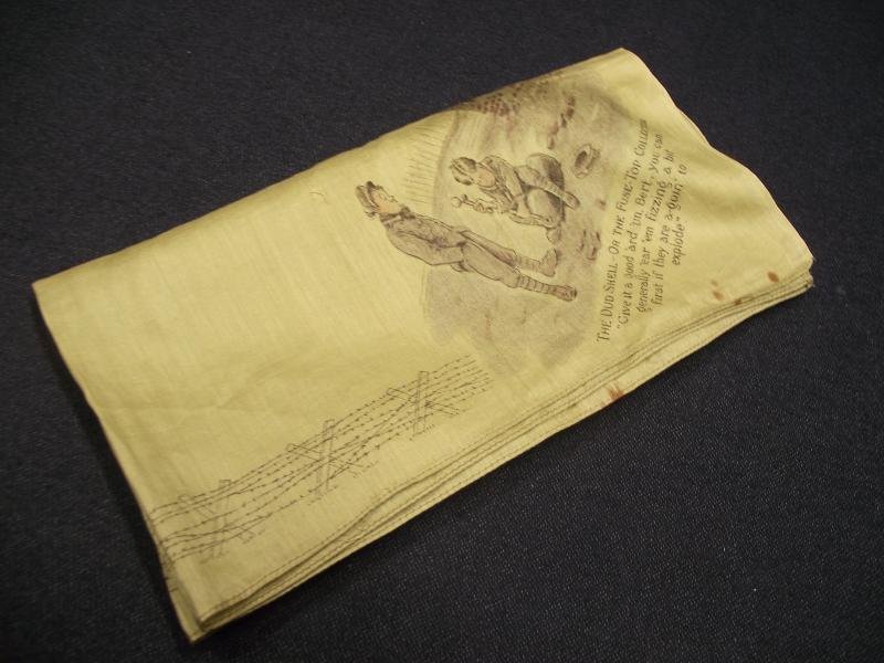 WW1 Bruce Bairnsfather ''Old Bill'' Silk Handkerchief. — image 6