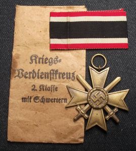 2nd Class War Merit Cross, KVK, with Swords and Paper …