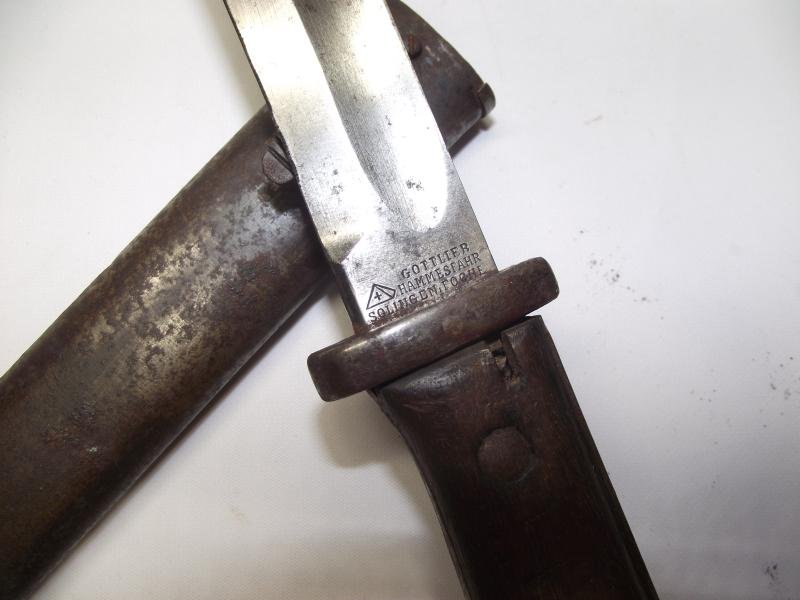 WW1 German SG84/98 Bayonet. Gottlieb Hammesfahr/ Bayard Knight. — image 5