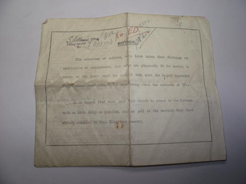 WW1 British Discharge Paperwork. 5th Battalion RWF. Penmachno North Wales. — image 6