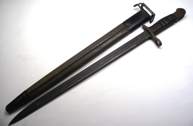 WW1 M1913 Remington Bayonet. American Property Over-Stamps. — image 2