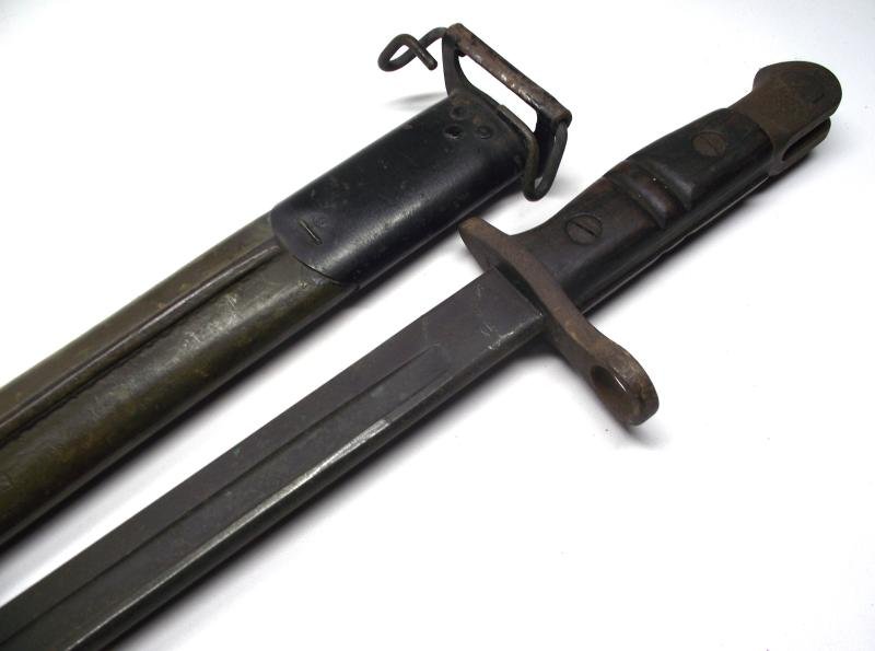 WW1 M1913 Remington Bayonet. American Property Over-Stamps. — image 3