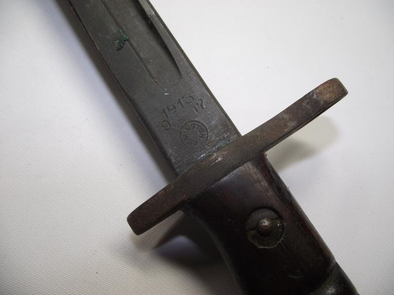 WW1 M1913 Remington Bayonet. American Property Over-Stamps. — image 6