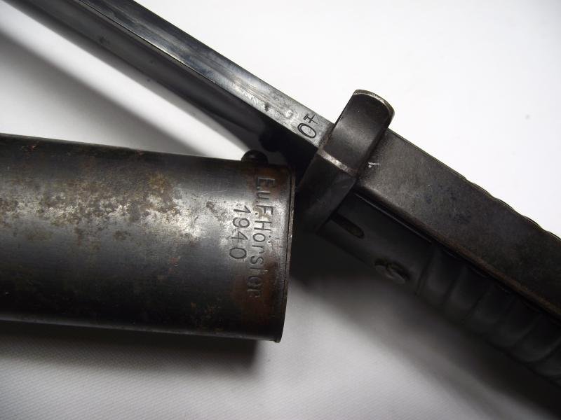 WW2 German Matching Numbers K98 Bayonet. Horster, 1940. — image 4