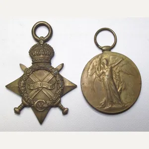 WW1 Cameron Highlanders Medals.