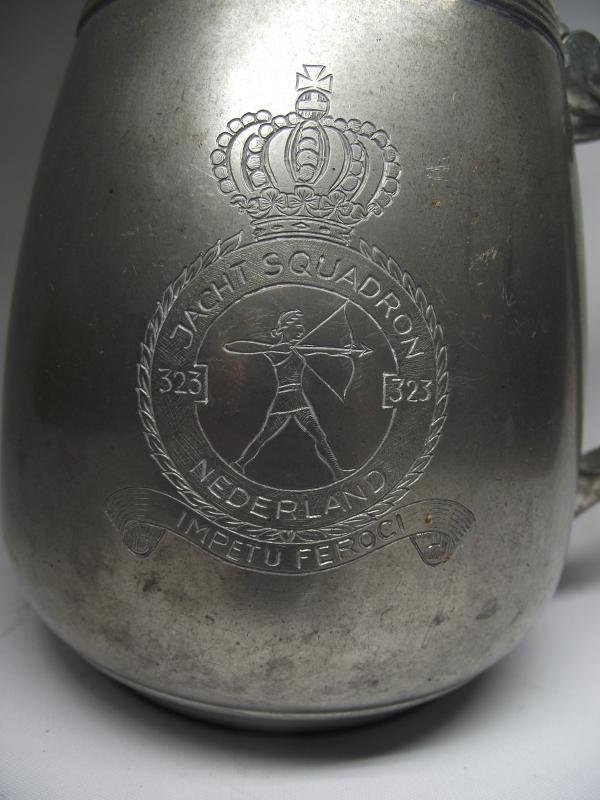 Dutch Jacht 323 Squadron Dedicated Souvenir Beer Tankard. — image 2