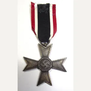 WW2 German War Merit Cross. KvK Without Swords. MM19, E.F.Wiedman.