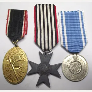 3 X German Imperial WW1 Military Medals.