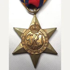 WW2 British Burma Star. Named and Numbered.