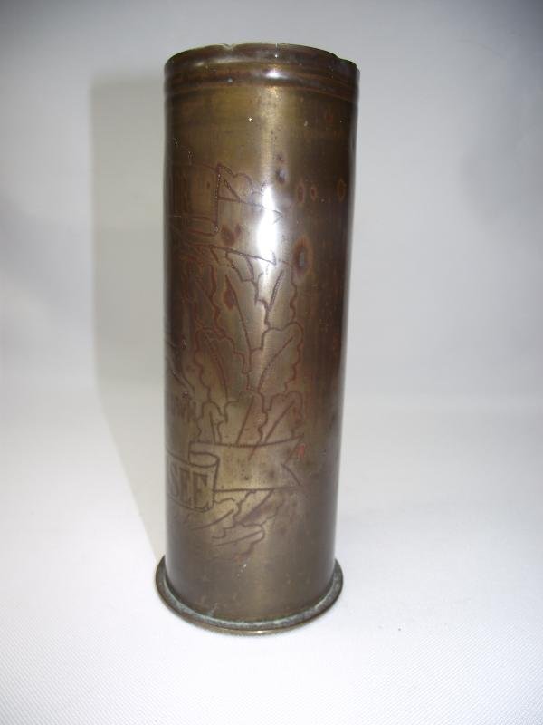 WW1 The Kings Own 1915 Dated Shell Case Souvenir. La Bassee. — image 2