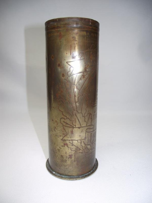 WW1 The Kings Own 1915 Dated Shell Case Souvenir. La Bassee. — image 3