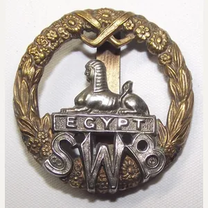 South Wales Borderers Cap Badge.