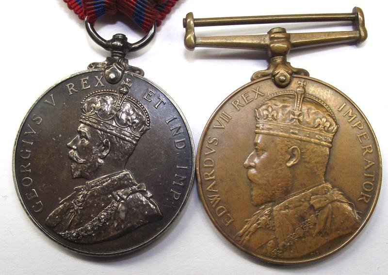 Metropolitan Police Coronation Medal Pair. 1902 and 1911, S-Division. — image 2