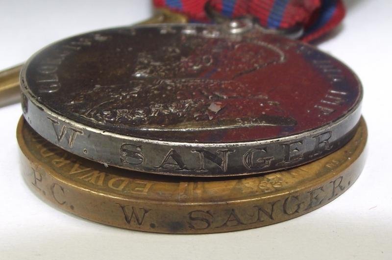 Metropolitan Police Coronation Medal Pair. 1902 and 1911, S-Division. — image 4