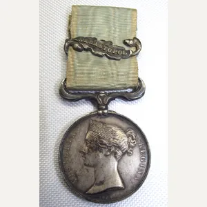 Victorian Crimea Medal with Sebastopol Bar. Unnamed as Issued.