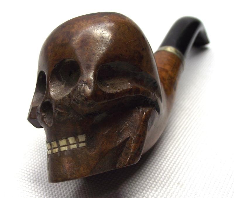 Vintage Skull Bowl Smoking Tobacco Pipe. — image 4
